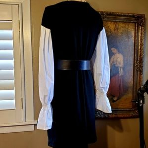 Sweater Dress with puffy white sleeves size M/L